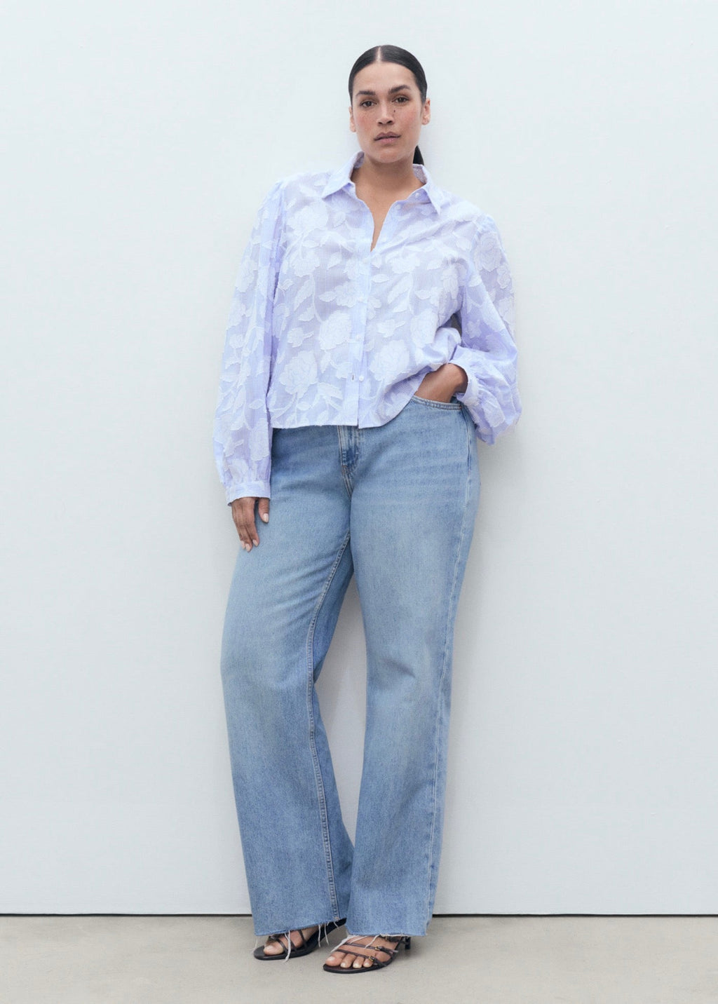 Chemise Rayée Avec Détails Brodés