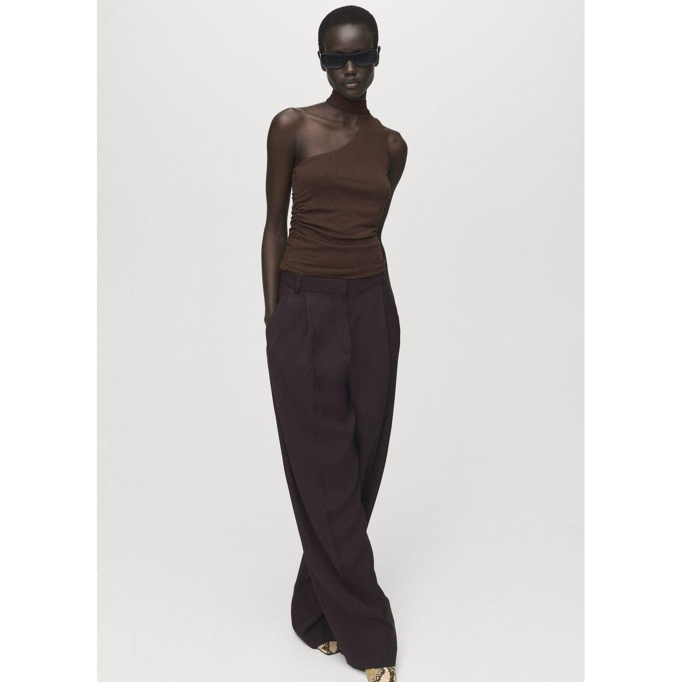 Top Asymétrique Foulard