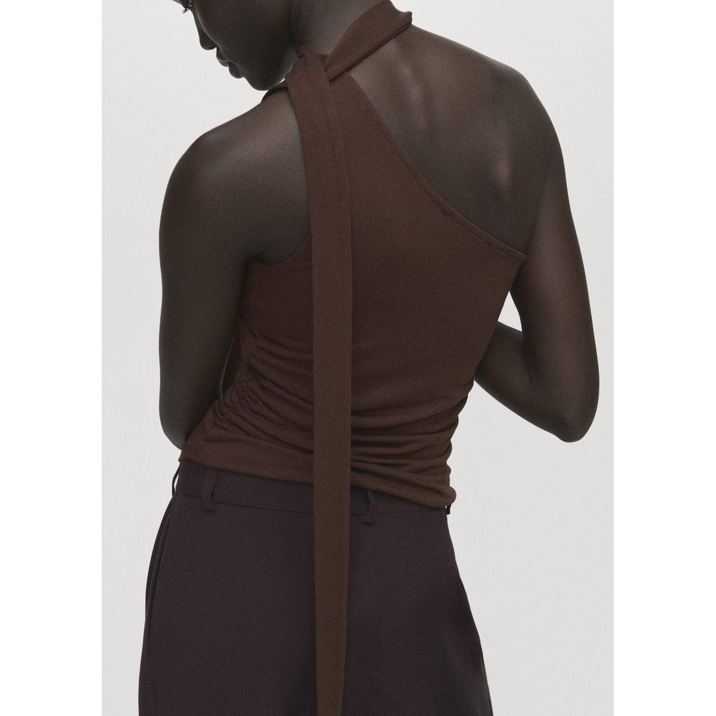 Top Asymétrique Foulard