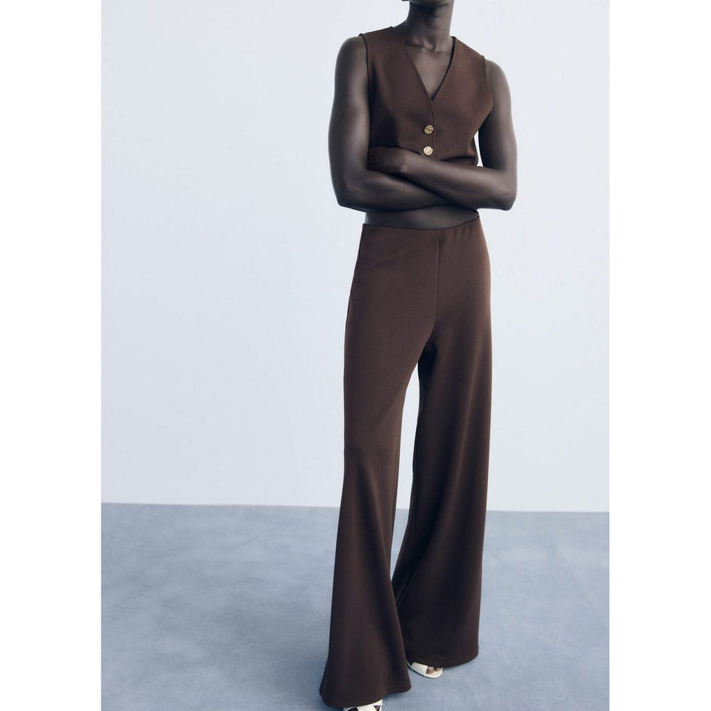 Pantalon Droit Taille Élastique