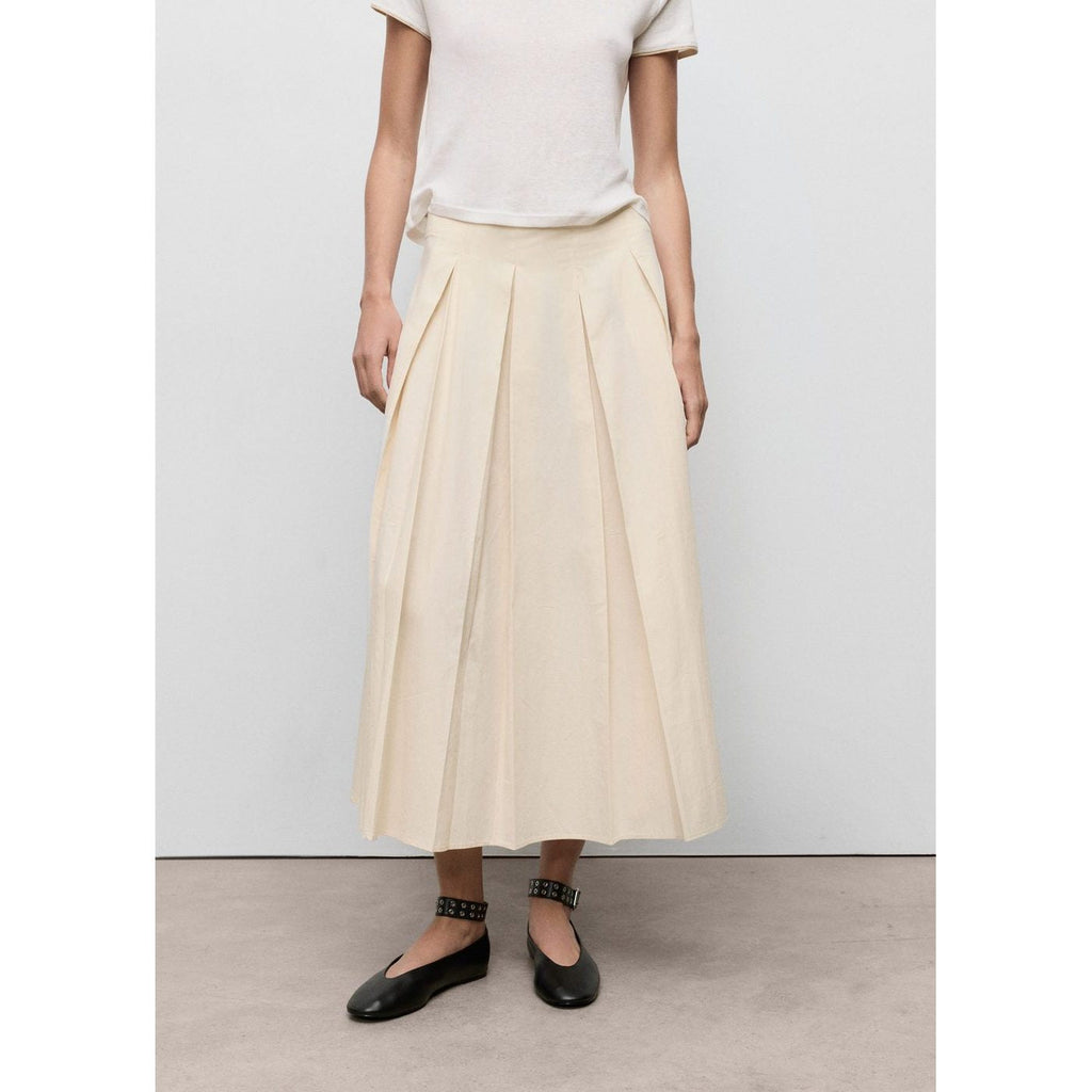 Pleated Midi-Skirt