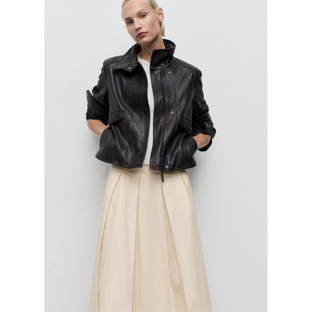 Pleated Midi-Skirt