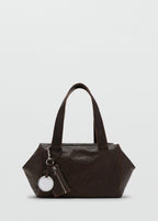 Sac Bandoulière Moyen En Cuir Avec Breloques