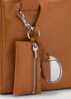 Sac Bandoulière Moyen En Cuir Avec Breloques