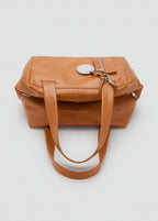 Sac Bandoulière Moyen En Cuir Avec Breloques