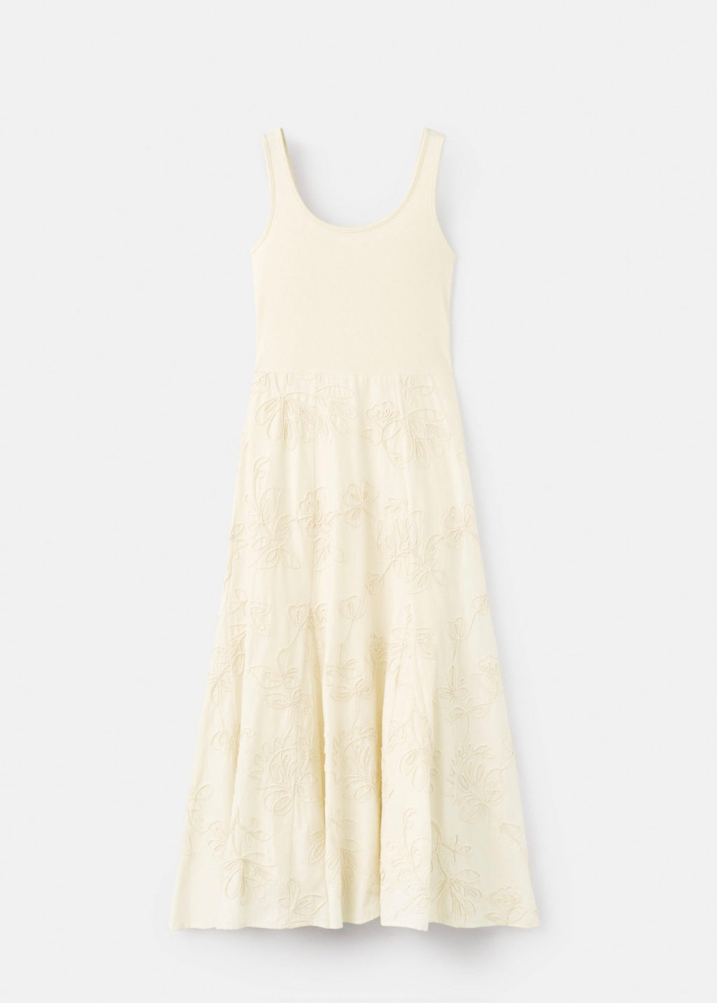 Robe Combinée Broderie À Fleurs