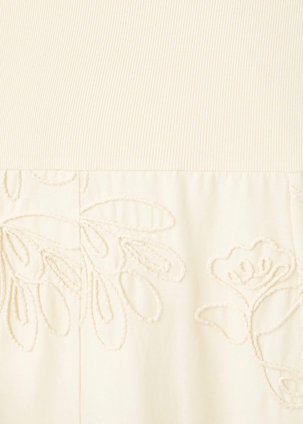 Robe Combinée Broderie À Fleurs