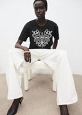 T-Shirt Coton Broderie À Fleurs