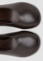 Chaussures À Talon En Cuir Bout Pointu