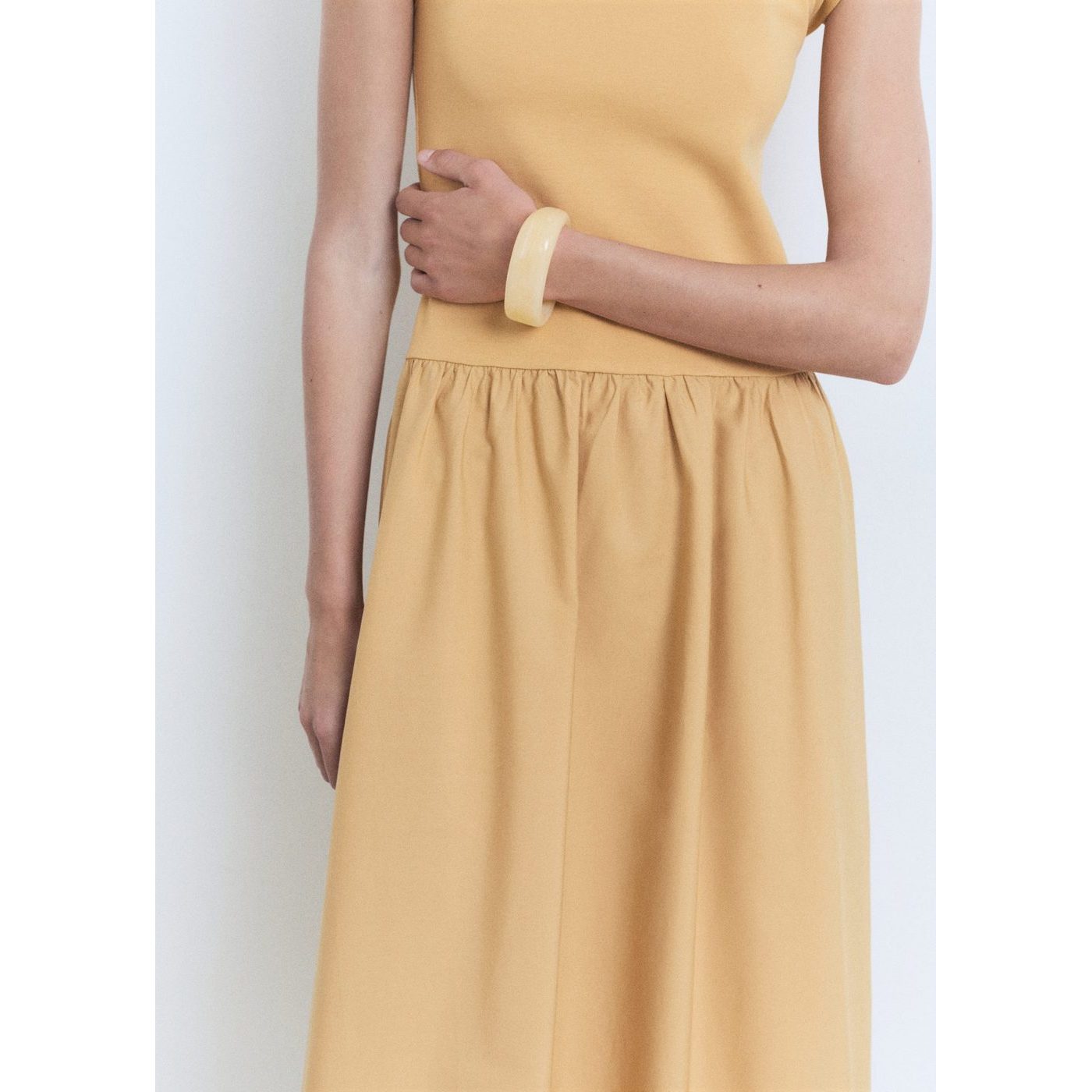 Robe Midi Tissu Combiné