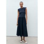 Robe Midi Tissu Combiné