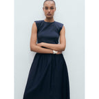 Robe Midi Tissu Combiné