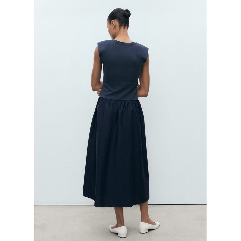 Robe Midi Tissu Combiné