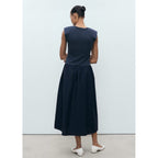 Robe Midi Tissu Combiné