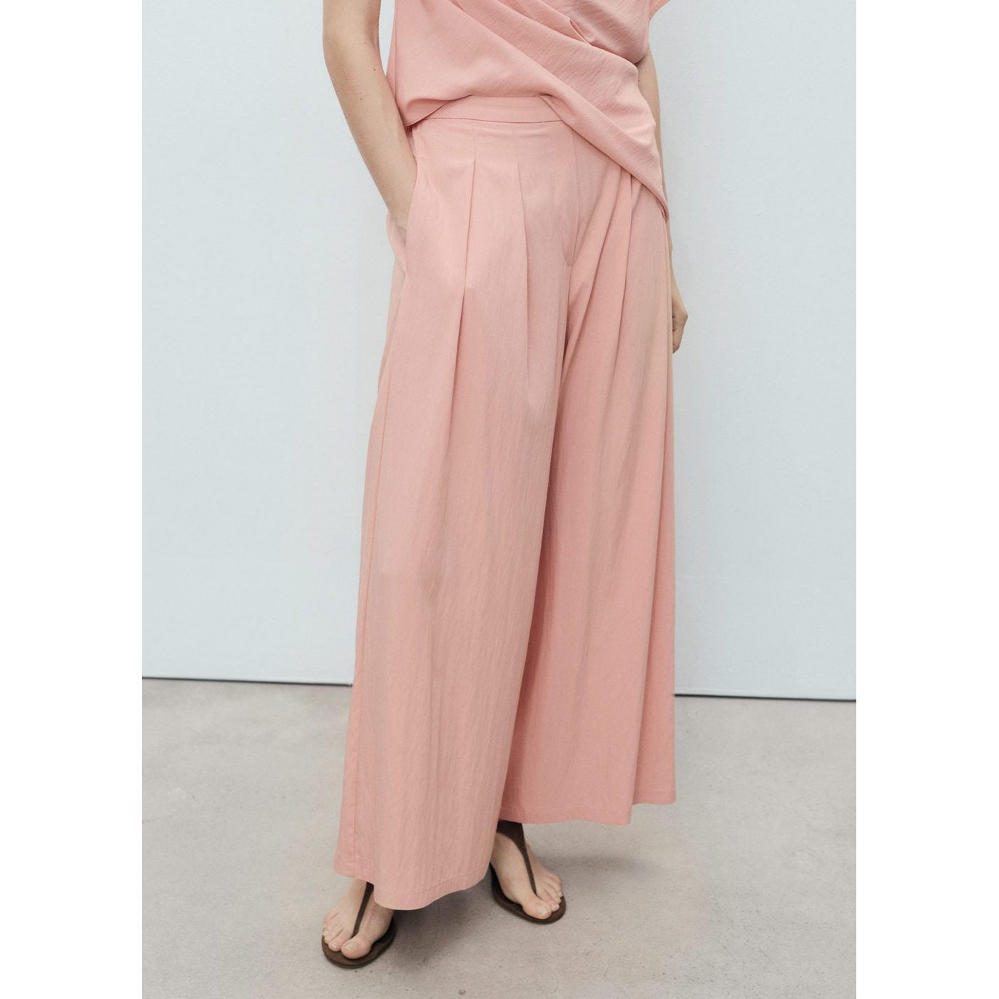 Pantalon Palazzo À Pinces