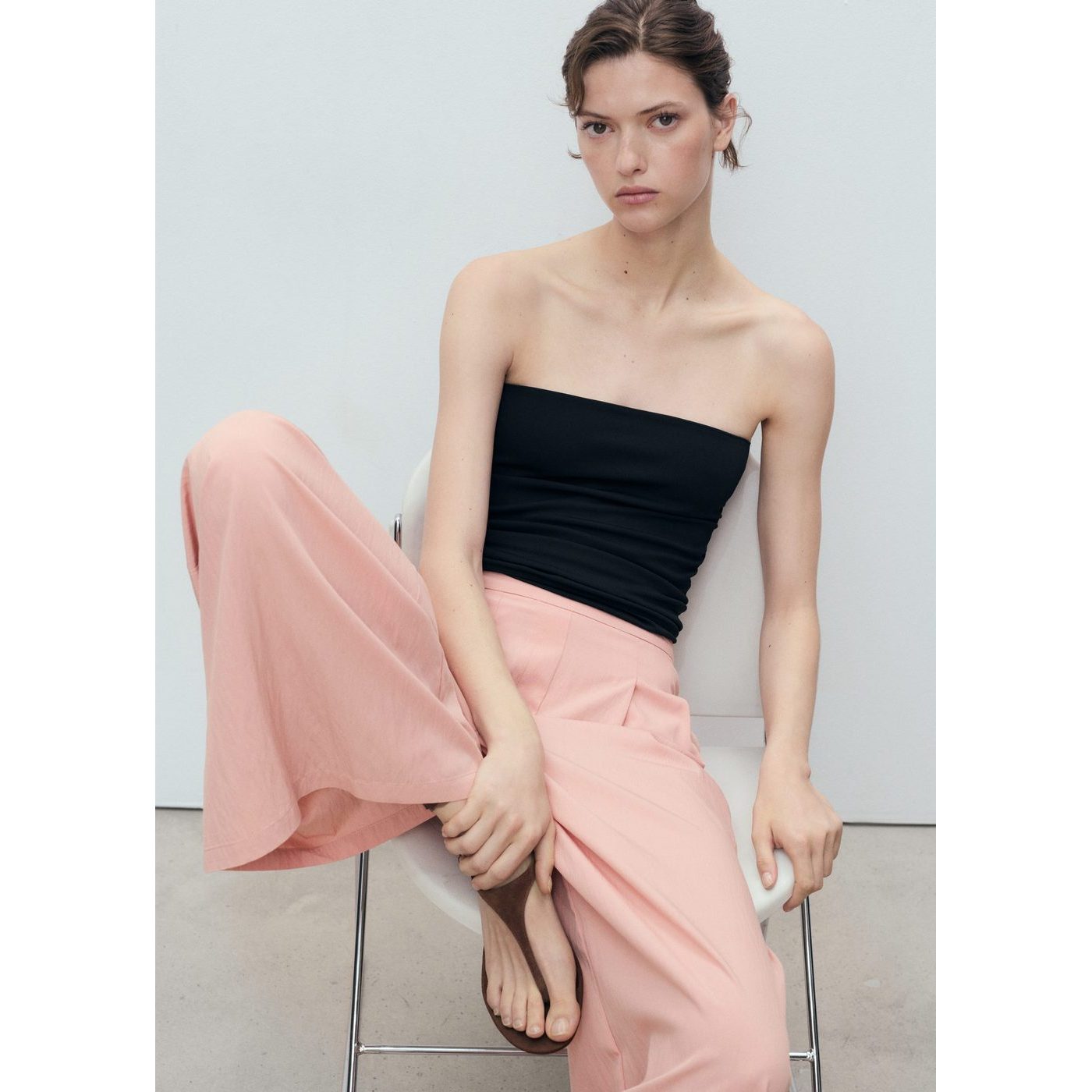 Pantalon Palazzo À Pinces