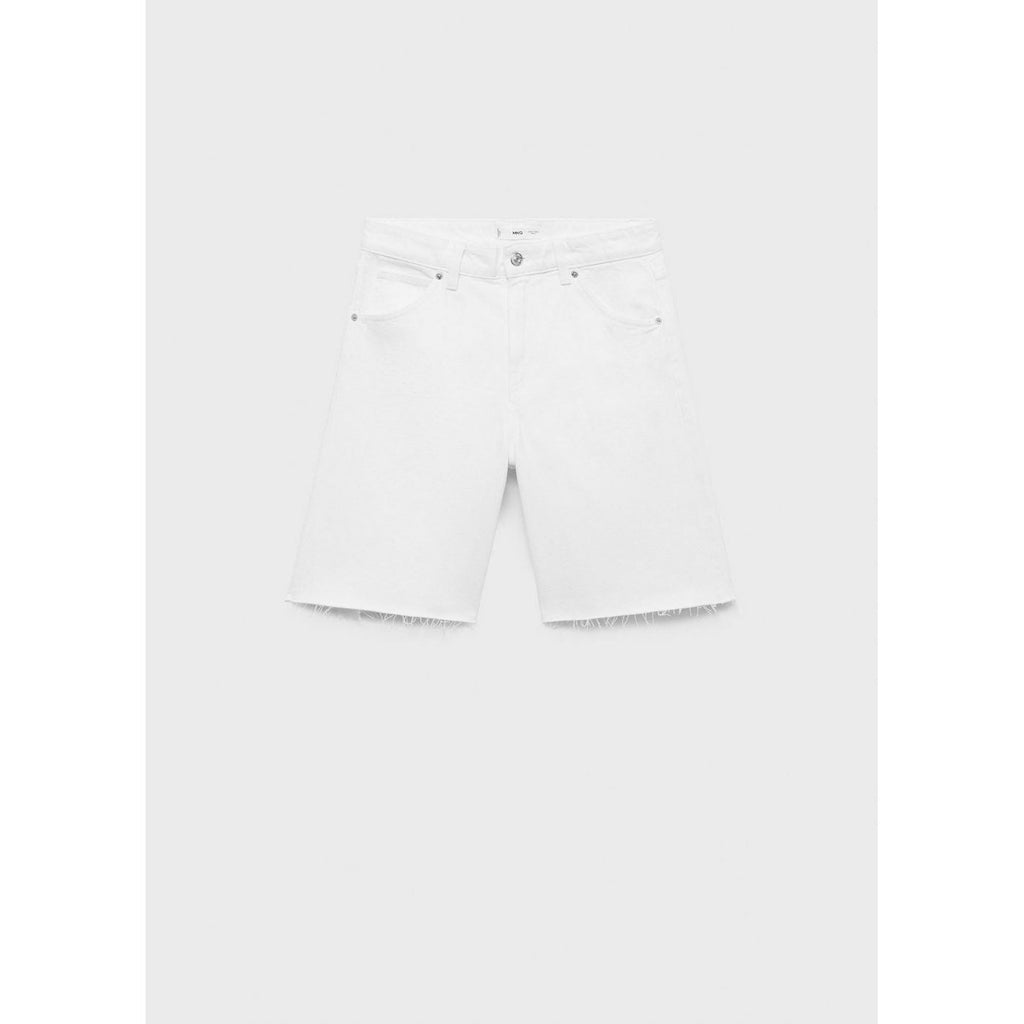 Bermuda Denim Bas Effiloché