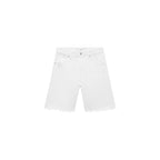 Bermuda Denim Bas Effiloché