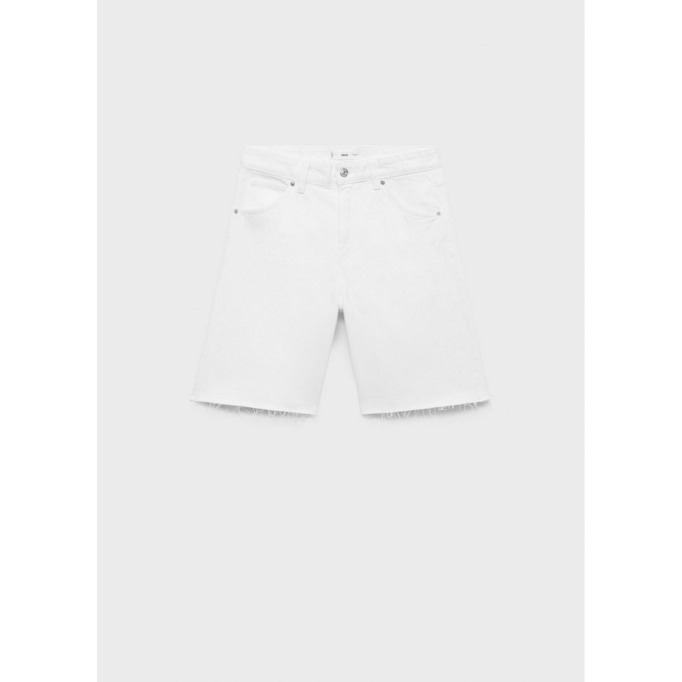 Bermuda Denim Bas Effiloché