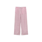 Pantalon En Ramie À Rayures