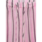 Pantalon En Ramie À Rayures