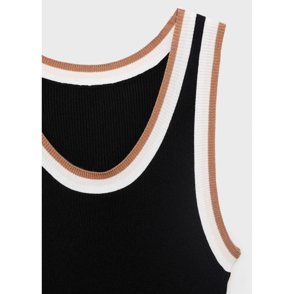 Robe Maille Détails Contrastants