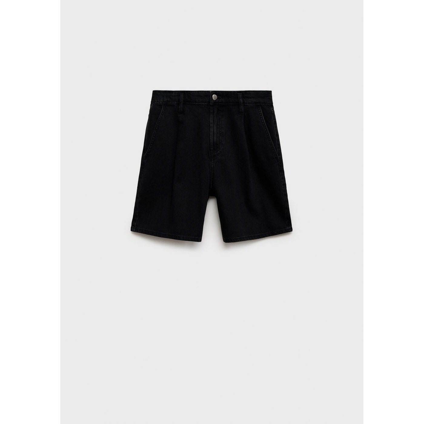 Bermuda En Jean Taille Normale À Pinces