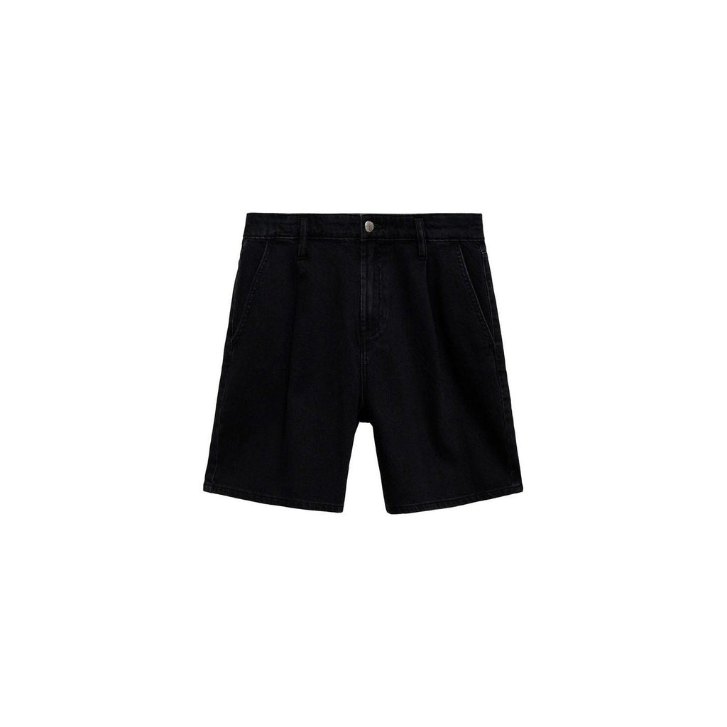 Bermuda En Jean Taille Normale À Pinces