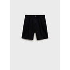 Bermuda En Jean Taille Normale À Pinces