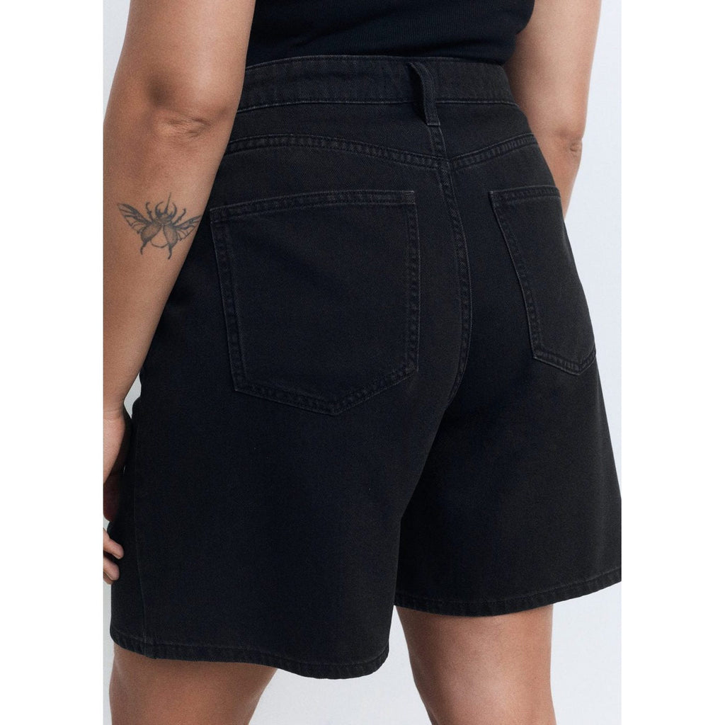 Bermuda En Jean Taille Normale À Pinces