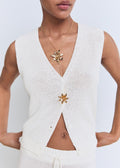 Gilet Maille Ajourée