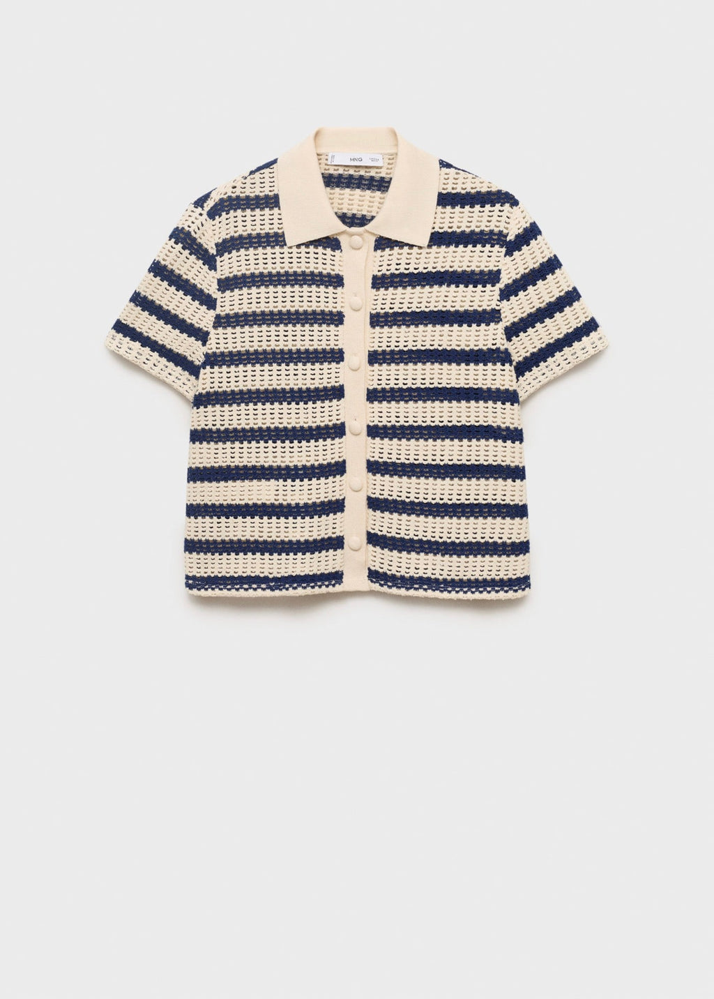 Cardigan Rayures Manches Courtes