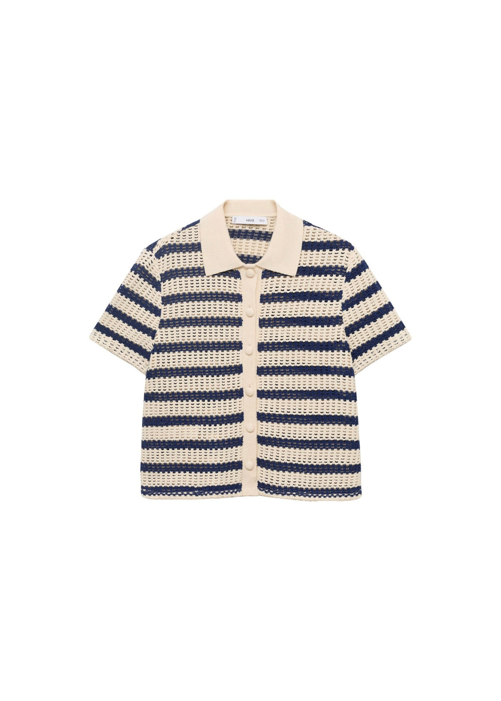 Cardigan Rayures Manches Courtes