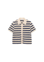 Cardigan Rayures Manches Courtes