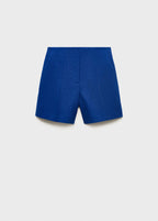 Short Droit Taille Normale En Lin