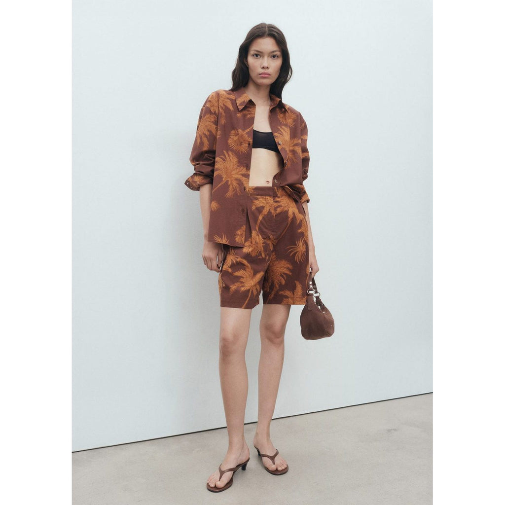 Chemise Coton En Imprimé Palmiers