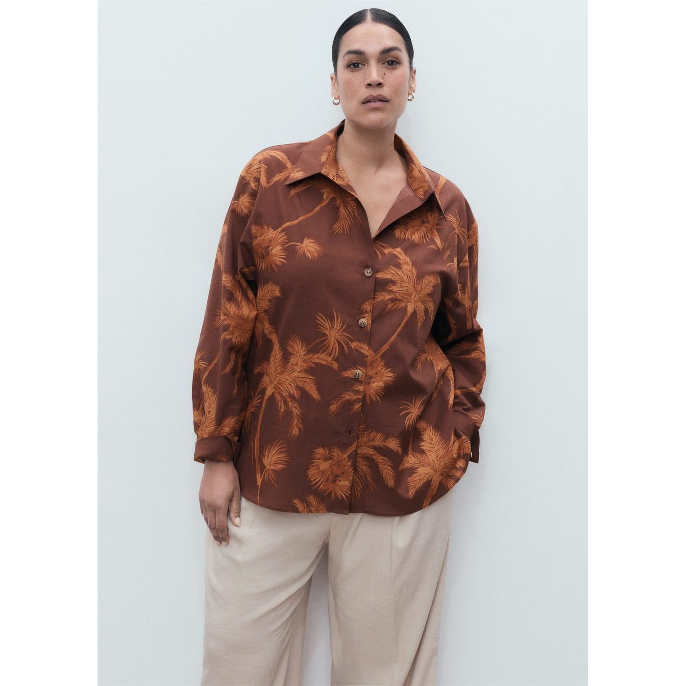Chemise Coton En Imprimé Palmiers