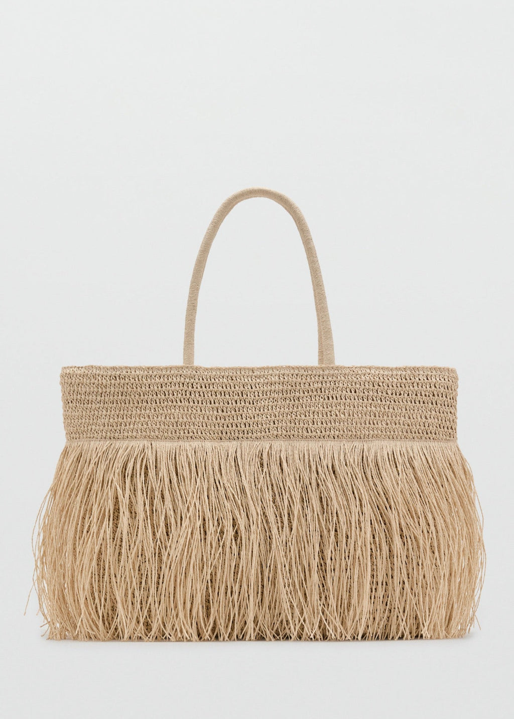 Sac Cabas Fibre Naturelle À Franges