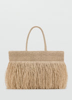 Sac Cabas Fibre Naturelle À Franges