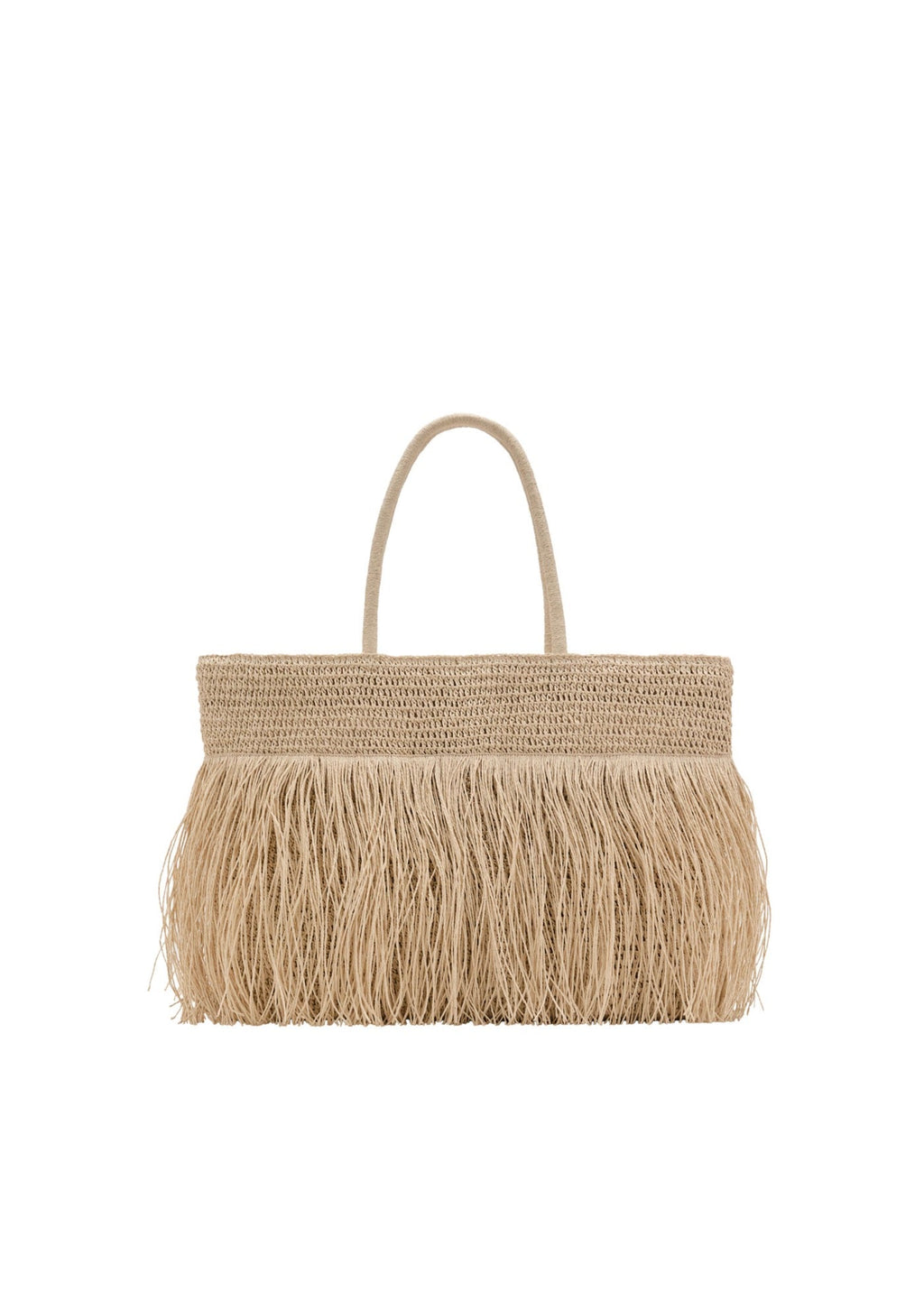 Sac Cabas Fibre Naturelle À Franges
