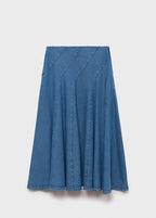 Jupe Midi Denim Coutures