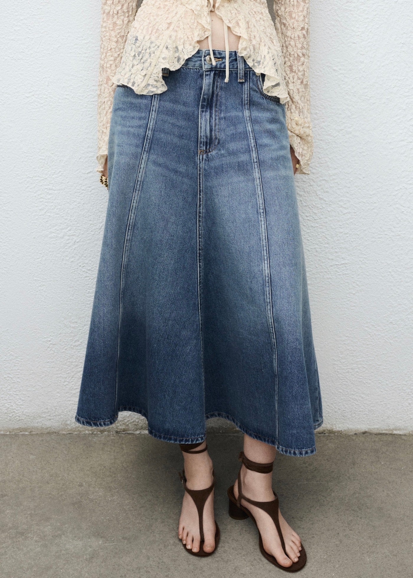 Jupe Midi En Jean