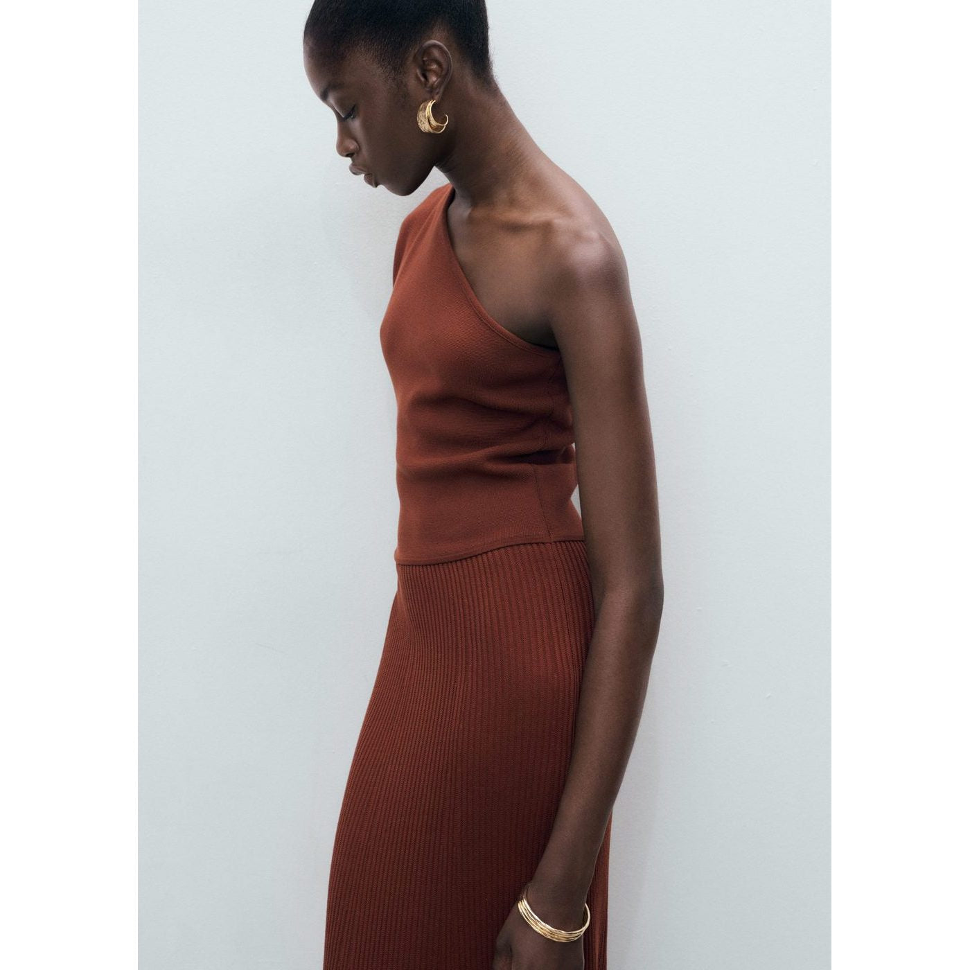 Robe Maille Combiné Asymétrique