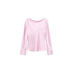Blouse Satinée Dos Drapé