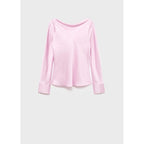 Blouse Satinée Dos Drapé