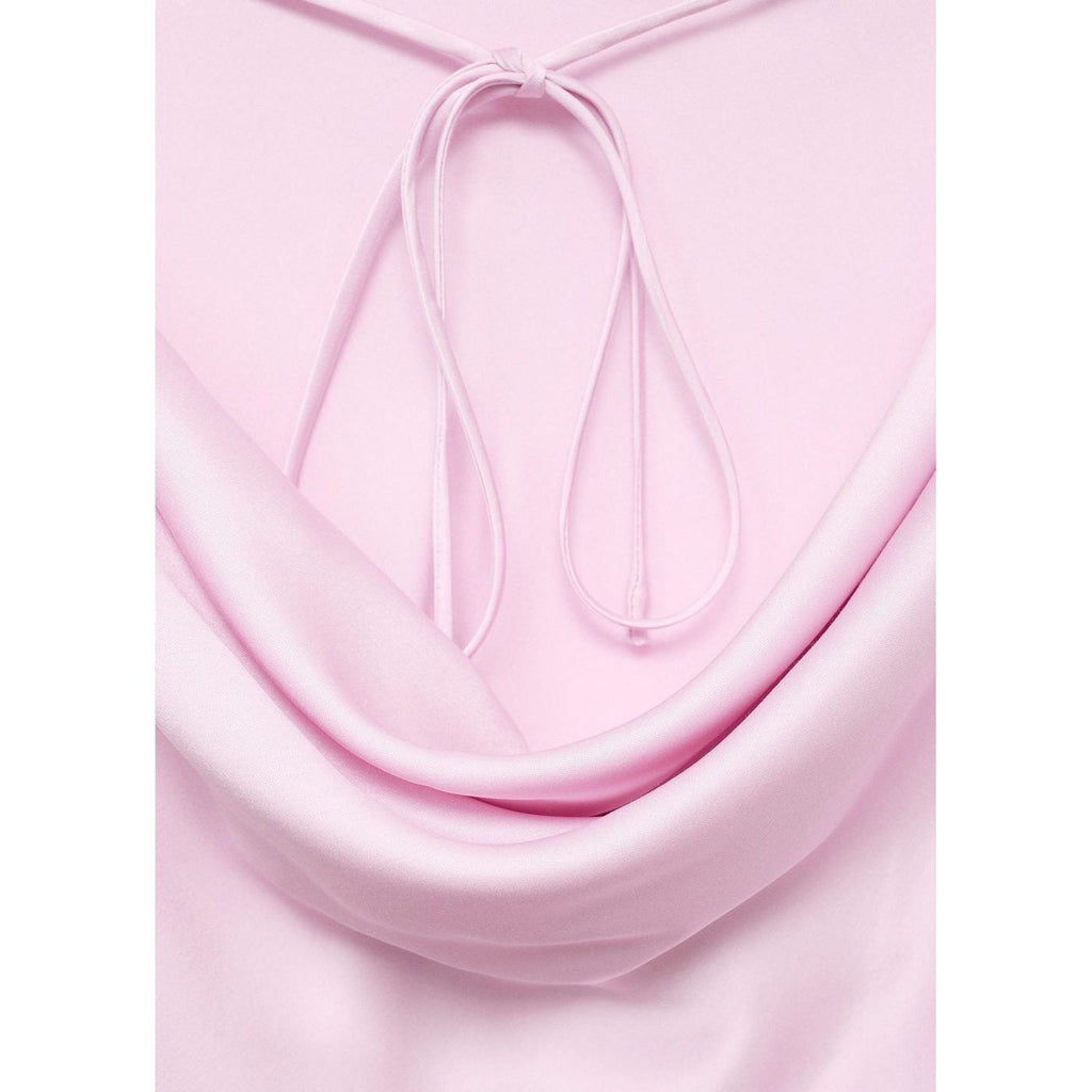 Blouse Satinée Dos Drapé