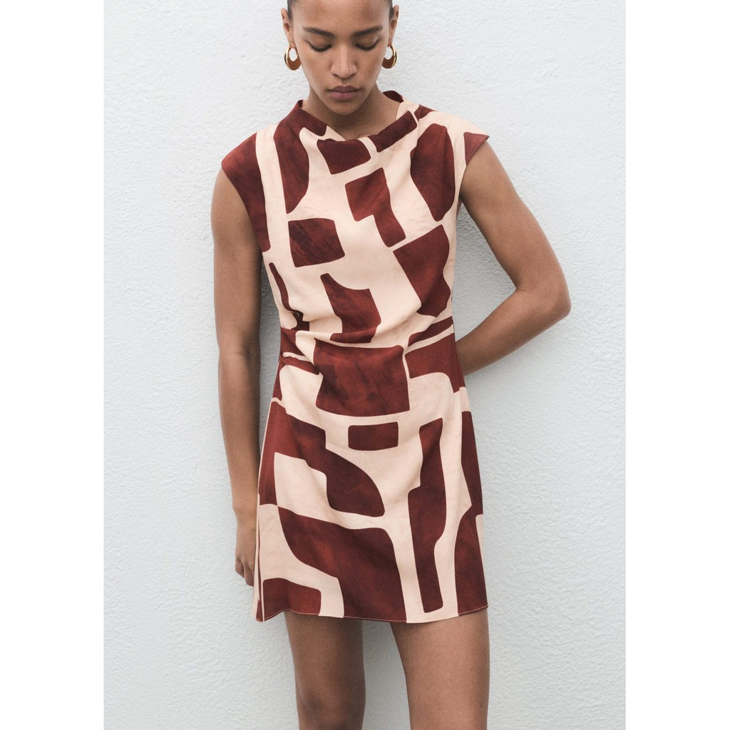 Robe Imprimée Col Bénitier