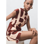Robe Imprimée Col Bénitier