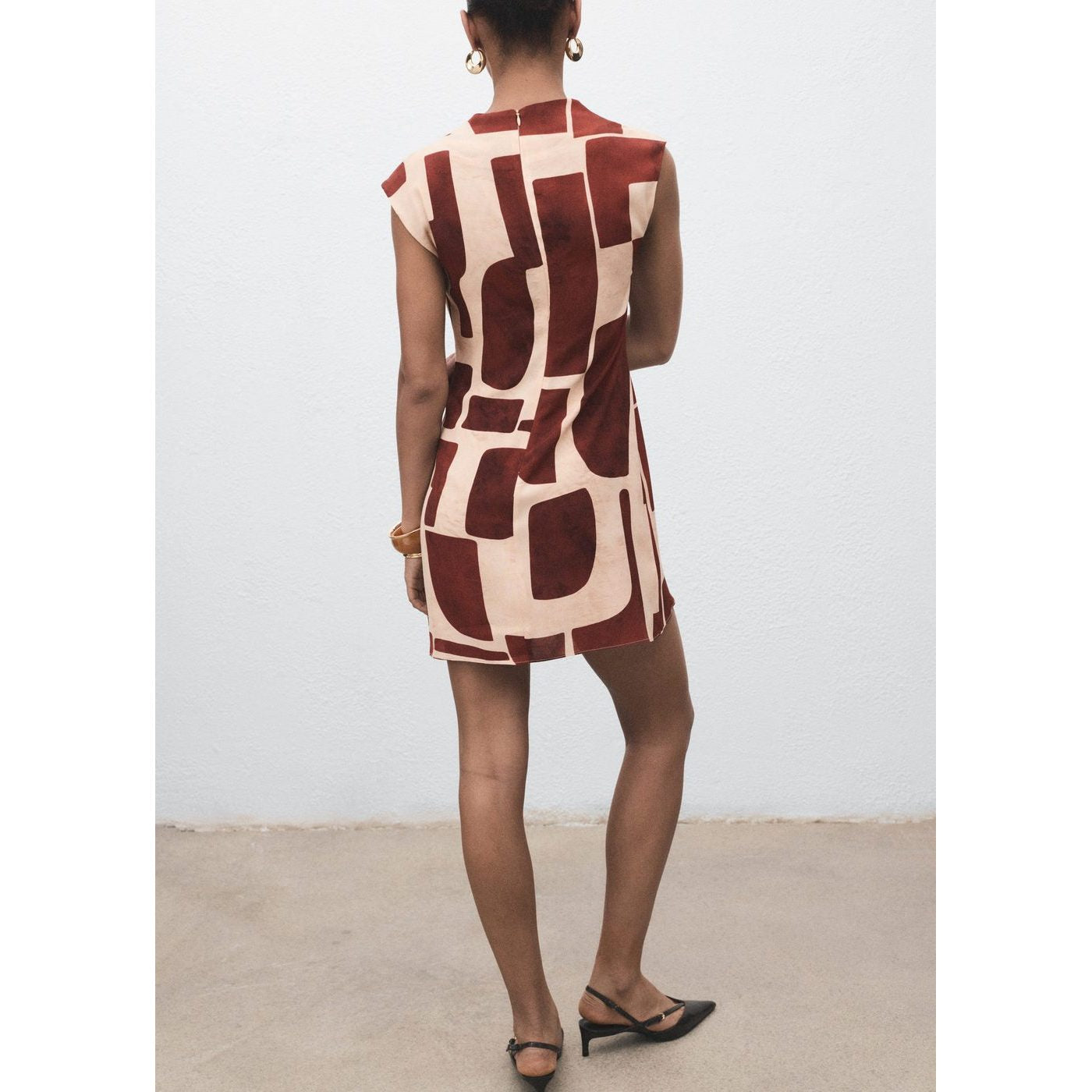Robe Imprimée Col Bénitier