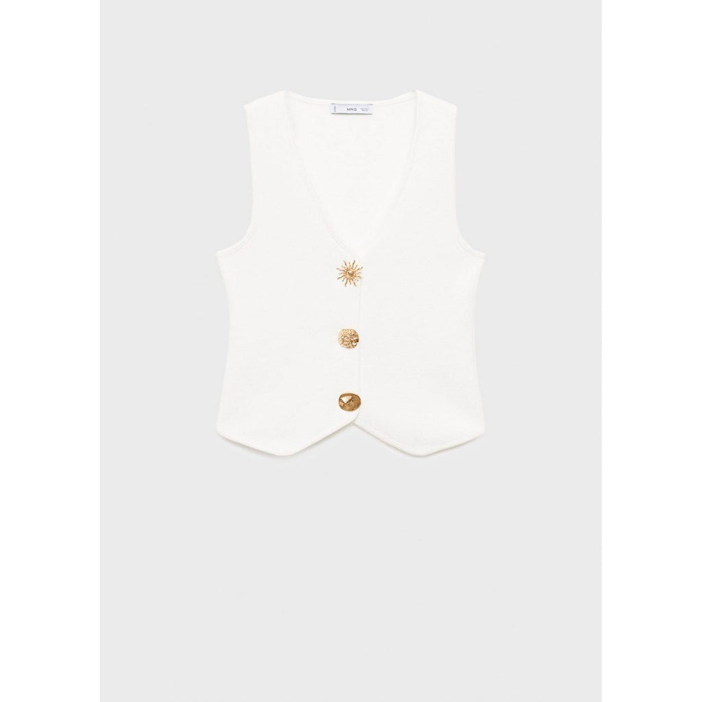 Gilet Maille Boutons Bijoux